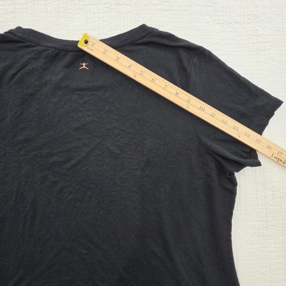 Danskin Supersoft Tulip Split Tunic Top Womens XXL Black‎ Short Sleeve Stretch